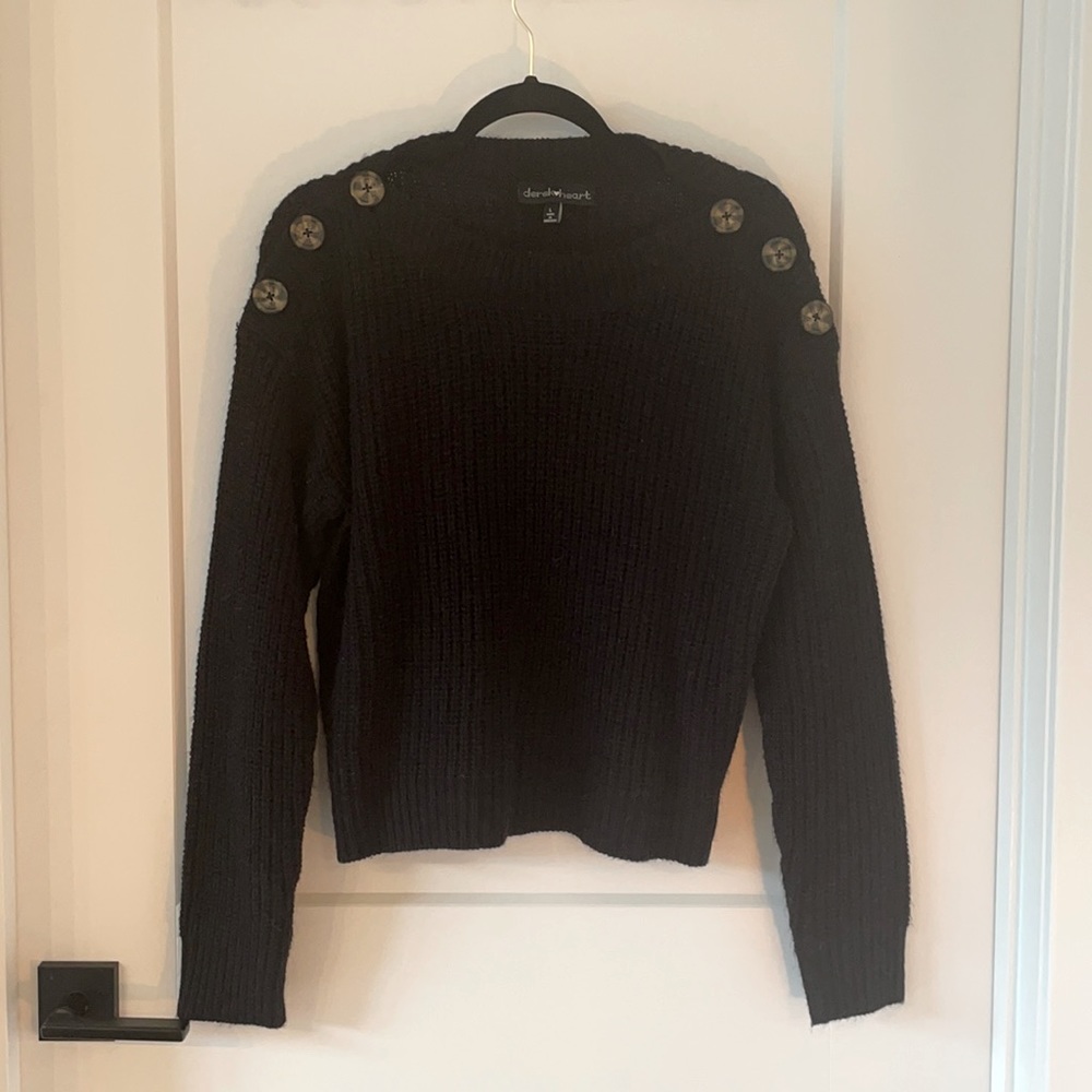 Derek Heart Black Sweater